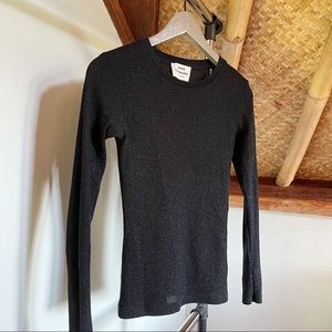 Mads Norgaard Black Long Sleeve Top Size XS